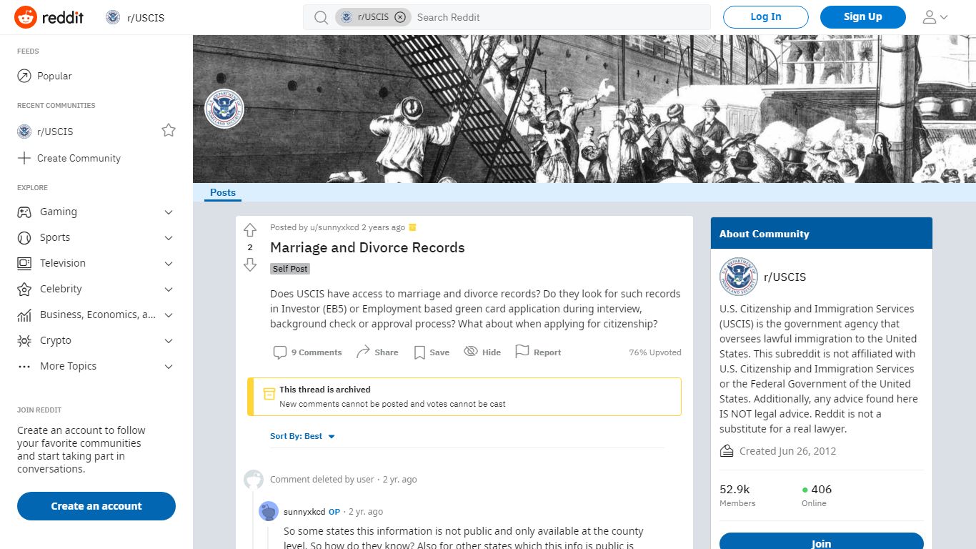 Marriage and Divorce Records : USCIS - reddit.com